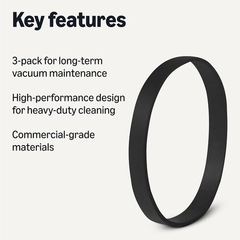 Amazon Basics Replacement Belts for Heavy Duty Upright Bagged Vacuum (3 Pack),Compatible exclusively with Vacuum Cleaner (Model: B0DNS99B26) in Kuwait