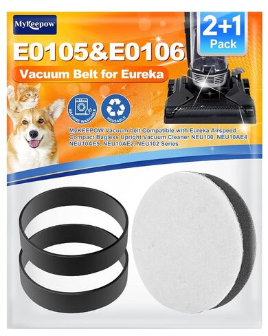 E0105 Vaccum Belts Compatible with Eureka NEU100 NEU102 Airspeed Compact Bagless Upright Vacuum Cleaner, 3 Pack in Kuwait
