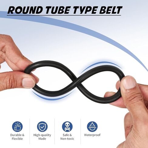 2PK 66100 Upright Vacuum Replacement Belt fits Sanitaire – Round Belt for SC679, SC684, SC688, SC688, SC886, SC888, SC899 Models – Durable RD Style Vacuum Cleaner Belt (2PK) in Kuwait