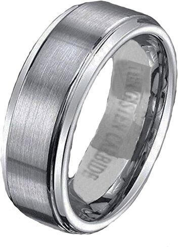Tungsten Carbide Silver Ring Men Women Wedding Engagement Comfor in Kuwait