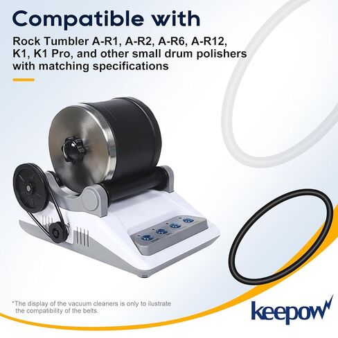 أحزمة KEEPOW المكونة من 5 قطع من أحزمة Rock Tumbler، مجموعة أحزمة بديلة متوافقة مع أكواب Thumler's A-R1/A-R2/A-R3/A-R6/A-R12/B#401 in Saudi Arabia