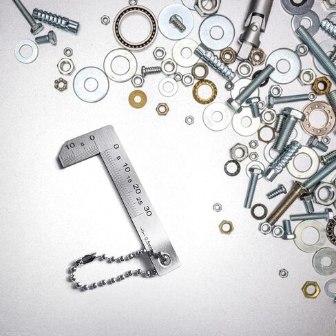Stainless Chamfering Ruler 0-30mm Chamfered Gauge Graduation .5mm Accuracy .25mm Chamfer Caliper for Glass Processing Chamfer Caliper in Kuwait