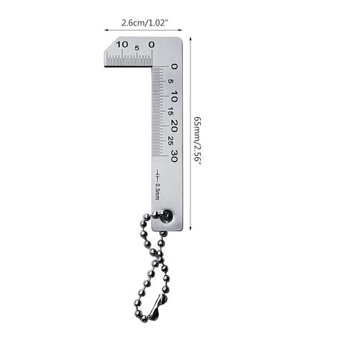 Stainless Chamfering Ruler 0-30mm Chamfered Gauge Graduation .5mm Accuracy .25mm Chamfer Caliper for Glass Processing Chamfer Caliper in Kuwait