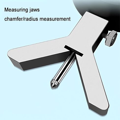 Digital Chamfer Gage, Electronic Radius Radian Indicator Ruler, with 2 Pcs Measuring Jaw(90/120° Angles), Range Radius: 3-80mm, Chamfer: 0.5-21mm; Accuracy: 0.001mm in Saudi Arabia