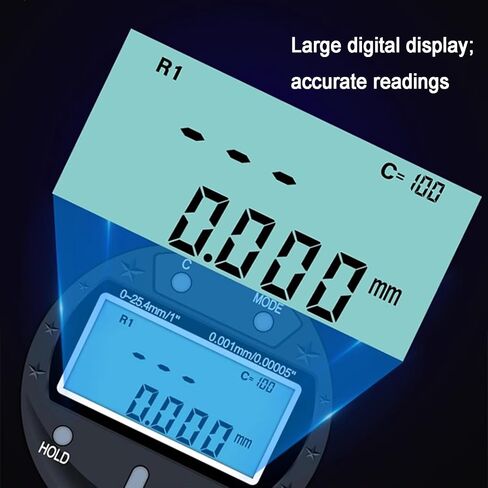 Digital Chamfer Gage, Electronic Radius Radian Indicator Ruler, with 2 Pcs Measuring Jaw(90/120° Angles), Range Radius: 3-80mm, Chamfer: 0.5-21mm; Accuracy: 0.001mm in Saudi Arabia