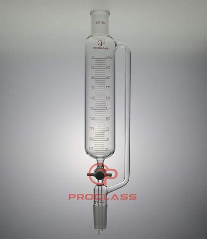 250mL Graduated Pressure Equalizing Funnel PTFE Stopcock (19/22) in Saudi Arabia