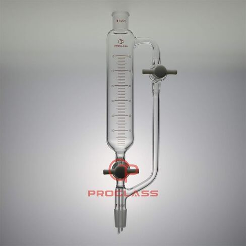 قمع معادلة الضغط المتدرج سعة 60 مل محبس PTFE مزدوج (19/22) in Saudi Arabia