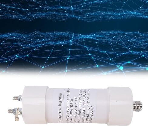 SUNGOOYUE 500W 1 to 56MHz HF Shortwave Antenna Impedance Transformer, 50 Ohm to 300 Ohm Balun Unbalanced Balanced, with Low VSWR Below 1.5, for Shortwave Communication in Saudi Arabia