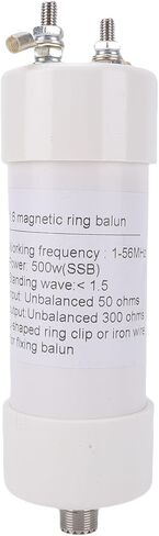 SUNGOOYUE 500W 1 to 56MHz HF Shortwave Antenna Impedance Transformer, 50 Ohm to 300 Ohm Balun Unbalanced Balanced, with Low VSWR Below 1.5, for Shortwave Communication in Saudi Arabia