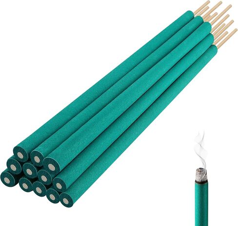 Qualirey 36 PCS عصي البخور السترونيلا ، عصي السترونيلا الخضراء للخارج المصنوعة من النباتات الطبيعية ، تصل إلى 12 قدمًا لفناء الفناء الخلفي للتخييم النزهات الأنشطة في الهواء الطلق in Kuwait