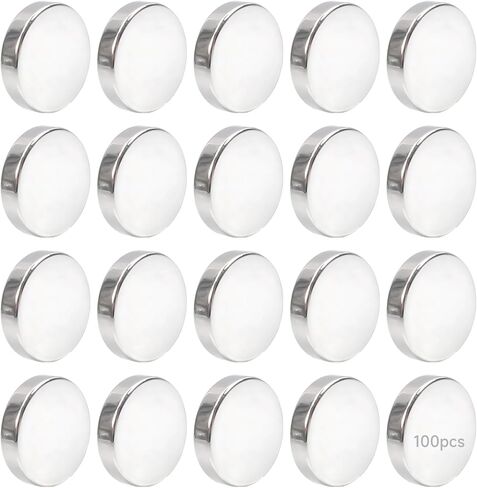 100 Pcs Strong Mini Disc Holding Discs, Neodymium Rare Earth Permanent Round Fasteners for Crafts Whiteboards Science Projects, with Strong Attachment Force in Kuwait