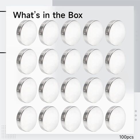 100 Pcs Strong Mini Disc Holding Discs, Neodymium Rare Earth Permanent Round Fasteners for Crafts Whiteboards Science Projects, with Strong Attachment Force in Kuwait