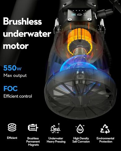 EDGE K5 Underwater Scooter Detachable Modular Gear,3 MODE,Max Speed 2m/s,164ft Depth Rating,Fast recharged Sea Scooter,Adult/Kids with Camera Mount,for Pool, Scuba diving,Snorkeling and Sea Adventures in Saudi Arabia