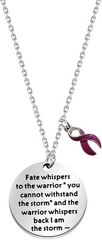 BEKECH Fate Whispers Quote Necklace Warrior Necklace Fate Whispers to The Warrior You Cannot Withstand Storm I Am The Storm in Saudi Arabia