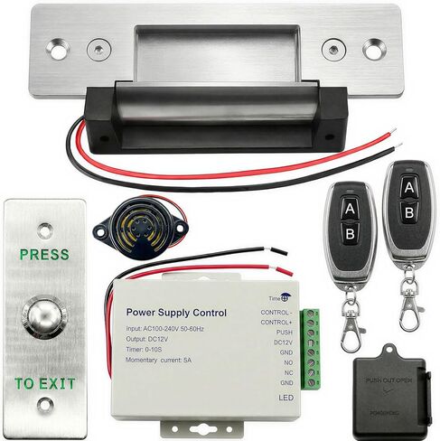 2025 Upgraded ANSI Standard Heavy Duty Electric Door Strike Lock for Door Access Control System, Cylindrical/Mechanical Locksets, Fail-Secure/Fail-Safe Adjustable, (Input Voltage 12VDC), Silvery in Kuwait