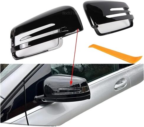 Black Rear View Mirror Cap Fit for W176 W246 W212 W204 C117 W221 C218 A B C E S CLA GLA GLK Class Acces in Saudi Arabia