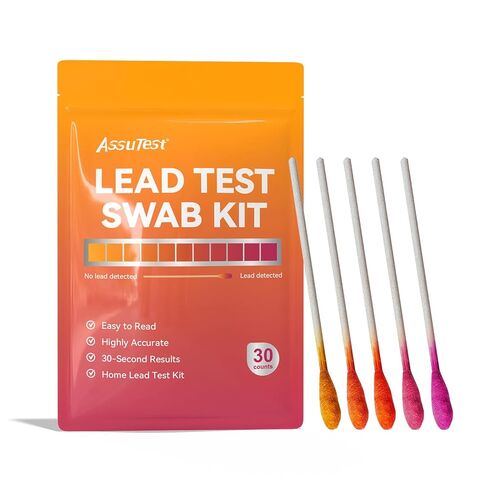 مجموعة اختبار الرصاص للأطباق، 30 قطعة من شرائط مجموعة اختبار طلاء الرصاص، مجموعة مسحات اختبار الرصاص، ألعاب سيراميكية، مجوهرات خشبية معدنية، جميع الأسطح، كشف سريع للرصاص في المنزل in Kuwait