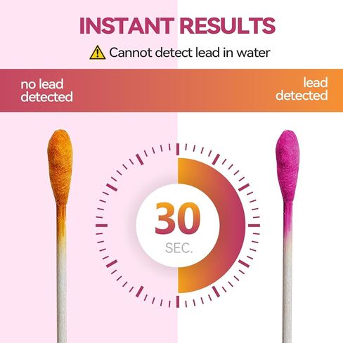 مجموعة اختبار الرصاص للأطباق، 30 قطعة من شرائط مجموعة اختبار طلاء الرصاص، مجموعة مسحات اختبار الرصاص، ألعاب سيراميكية، مجوهرات خشبية معدنية، جميع الأسطح، كشف سريع للرصاص في المنزل in Kuwait