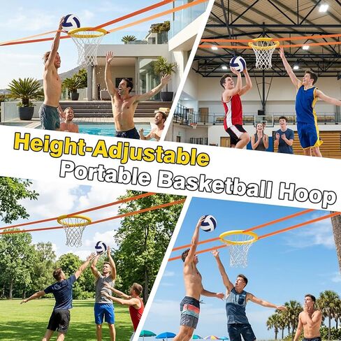 Beach Basketball Hoop for Sand, Portable Basketball Hoop with Adjustable Height for Kids Teens, On Lawn Grass, in Backyard, at Pool, New Travel Basketball Hoop Sport for Boys, Girls, Family in Kuwait