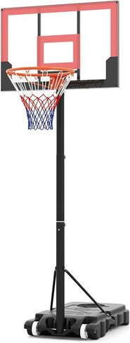 Goplus Basketball Hoop Outdoor, Portable 3.3-7FT/10FT Adjustable Basketball Goal System w/Shatterproof PC Backboard, Wheels for Adults in Pool Driveway Backyard in Saudi Arabia