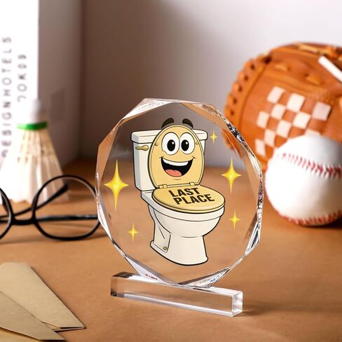 Toilet Trophy - Acrylic Championship Trophy Award, 4.72x5.27 Inch - Perfect for Sports Tournaments, Academic Competitions, School Awards, Party Prizes for Adults in Saudi Arabia