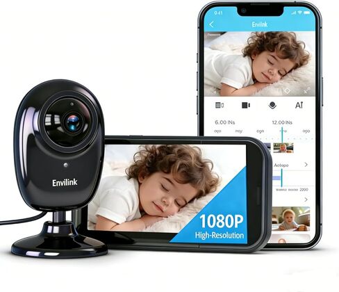 Smart Video Baby Monitor,2.8inch Display,1080p Camera,1500ft Long Range,WiFi On/Off Switch,Night Vision,Feeding Clock,Temperature Detection,2-Way Talk,Free Smart Phone App in Kuwait