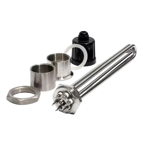 مجموعة عناصر سخان المياه 12KW 220V DN40 - عنصر تسخين من الفولاذ المقاوم للصدأ 304 مع ملحقات للتدفئة السريعة in Kuwait