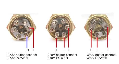 مجموعة عناصر سخان المياه 12KW 220V DN40 - عنصر تسخين من الفولاذ المقاوم للصدأ 304 مع ملحقات للتدفئة السريعة in Kuwait