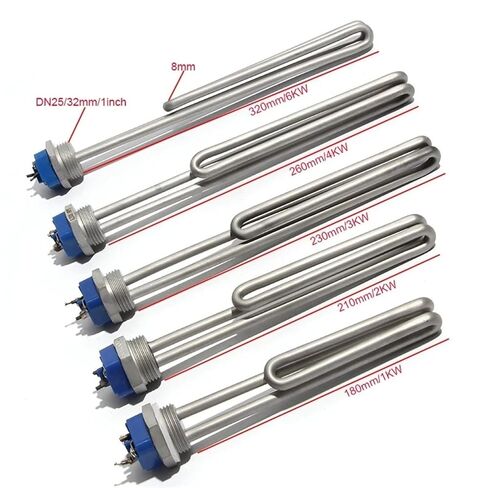 1pcs Foldback Water Heater Element - 1" NPT Thread, 1-6KW, 304 Stainless Steel, Compact Design for Efficient Heating(Only heater,110V-1KW180L) in Saudi Arabia