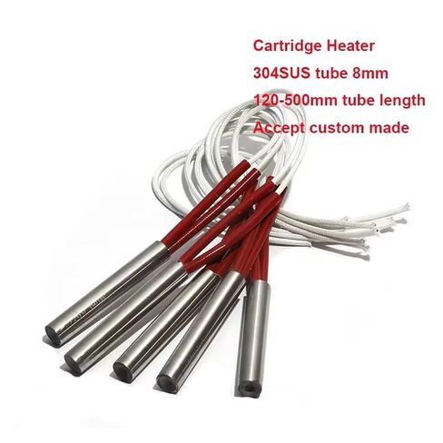 220V Industrial Heater 8mm x 120-500mm, 304 Stainless Steel, 300W-1250W for Mold Heating (5pcs)(8x270mm 220V 670W) in Saudi Arabia