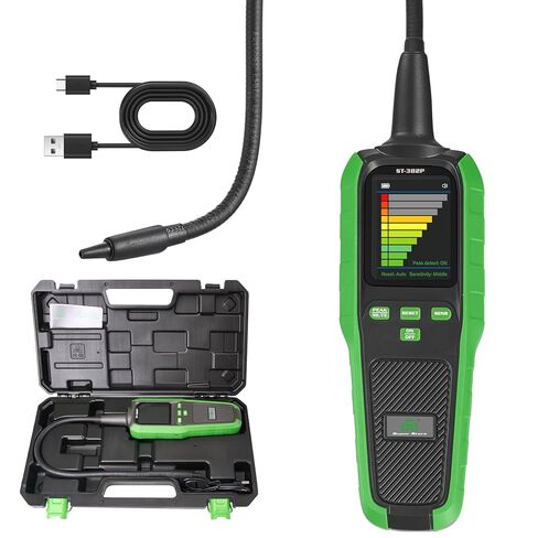 كاشف تسرب غاز التبريد من سوبر ستارز HVAC، مستشعر من الفولاذ المقاوم للصدأ، جهاز هالوجين فريون، كشف تكييف الهواء وتبريد السيارات، R22 R134a R410a CFCs HCFCs HFCs، ST-382P in Kuwait