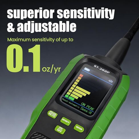 كاشف تسرب غاز التبريد من سوبر ستارز HVAC، مستشعر من الفولاذ المقاوم للصدأ، جهاز هالوجين فريون، كشف تكييف الهواء وتبريد السيارات، R22 R134a R410a CFCs HCFCs HFCs، ST-382P in Kuwait