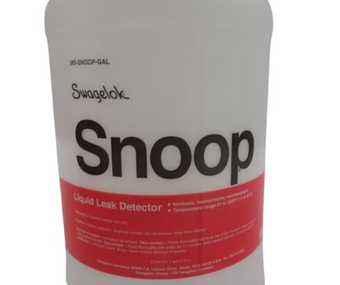 Swagelok MS-SNOOP-GAL سنوب كاشف تسرب السائل للسيارات والتسريبات الأخرى | 1 جالون (3.8 لتر) إعادة تعبئة بالجملة | تركيبة آمنة للأكسجين وغير قابلة للتآكل | 27 درجة فهرنهايت إلى 200 درجة فهرنهايت (-2 درجة مئوية إلى 93 درجة مئوية) | MIL-PRF-25567 مؤهل in Saudi Arabia