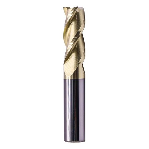 Solid Carbide Square End Mill(5Pcs 1/4in) - ZrN Coated, 3 Flute, 37° Helix, 1/4" Cutting Diameter, 1/4" Shank Diameter, 3/4" Length of Cut, 2-1/2" Overall Length for Milling Aluminum and Copper in Saudi Arabia