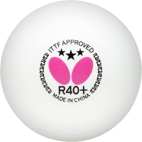 Butterfly R40+ Table Tennis Balls — 40mm White Ping Pong Ball — ITTF Certified Professional Table Tennis Ball — Poly Table Tennis Ball — 3 Pack, 6 Pack, or 12 Pack in Saudi Arabia