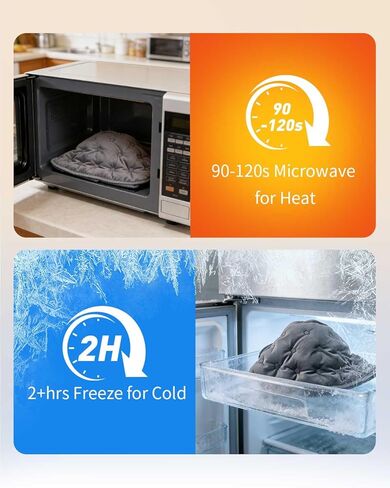 وسادة تسخين قابلة للاستخدام في الميكروويف من كومويل للرقبة والكتفين، حزمة حرارية رطبة مرجحة 3.3 رطل مع غطاء قابل للإزالة وقابل للغسل، لفافة رقبة ساخنة في الميكروويف لتخفيف آلام الظهر in Kuwait