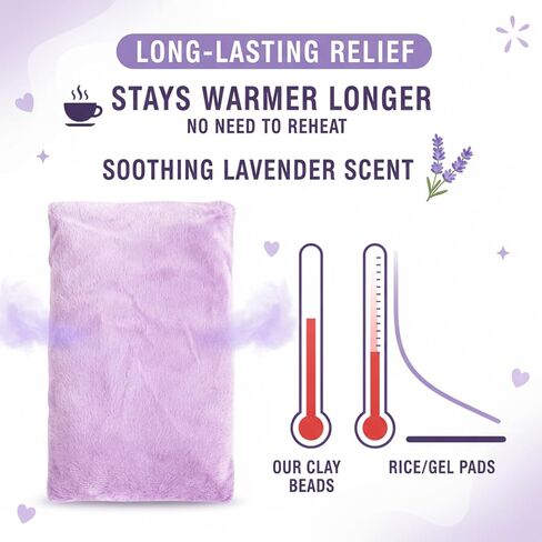 Premium Microwave Heating Pad - Soft Fabric for Muscle Comfort & Relaxation - Reusable Hot Pad for Neck, Back, Shoulder, and Abdomen in Kuwait