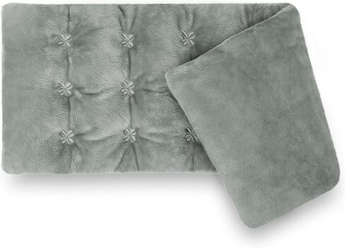 وسادة تدفئة بالميكروويف من كومويل مقاس 6 * 16 بوصة للرقبة والكتف وتشنجات الدورة الشهرية والظهر وسادة تدفئة رطبة محمولة مضغوطة دافئة، رمادي غير معطر in Kuwait