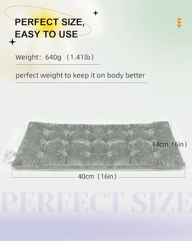 وسادة تدفئة بالميكروويف من كومويل مقاس 6 * 16 بوصة للرقبة والكتف وتشنجات الدورة الشهرية والظهر وسادة تدفئة رطبة محمولة مضغوطة دافئة، رمادي غير معطر in Kuwait