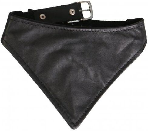 Hot Leathers FAA1001 Black Leather Boot Scarf - Adjustbale in Saudi Arabia