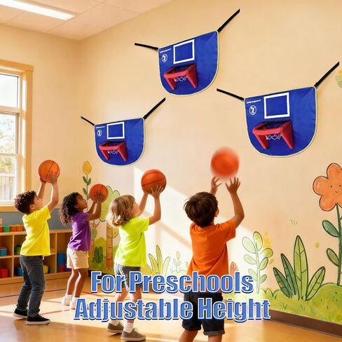 مجموعة طوق كرة السلة للأطفال في الأماكن المغلقة مع كرة صغيرة من الإسفنج الناعم وأشرطة قابلة للتعديل، مقاس 35.5 بوصة × 25.6 بوصة، سهلة الإعداد للمنزل ورياض الأطفال ومتعة الترامبولين، هدية رائعة للأطفال الصغار (من سن 3 إلى 8 سنوات) in Kuwait