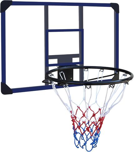 طوق كرة سلة مثبت على الحائط، ظهر مقاوم للكسر مقاس 81.28 سم × 60.96 سم، بولي كلوريد الفينيل، قابل للطي، طوق متين وشبكة مناسبة لجميع الأحوال الجوية للعب في الأماكن المغلقة/الخارجية in Kuwait