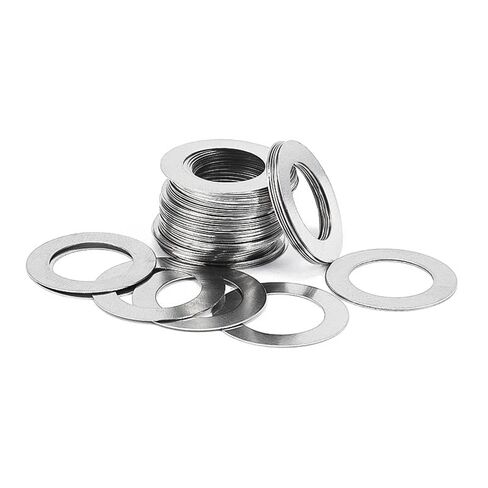 Flat Washers, 50Pcs 304 Stainless Steel Adjusting Ultrathin Shim Plain Gasket 0.1/0.2/0.3mm in Saudi Arabia