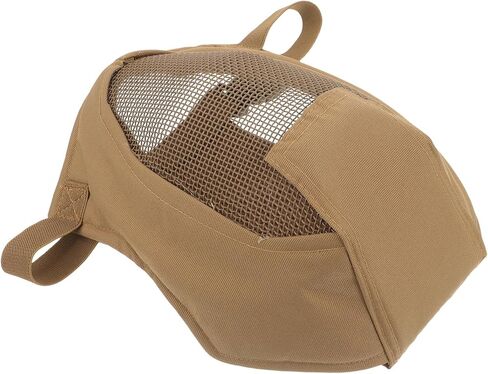 PRETYZOOM Full Face Steel Mesh Outdoor Game Mask with Breathable Protective Guard, Adjustable Mud Color Fencing and Archery Face Cover for Men and Women in Kuwait