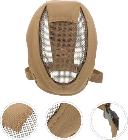 Zerodeko Full Face Steel Mesh Protective Mask Breathable Military Hunting Outdoor Mask for Men Adjustable Anti-Impact Fencing Face Cover in Saudi Arabia