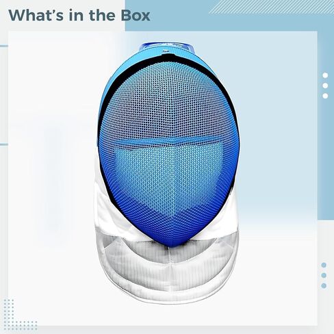 Epee Fencing Mask, Steel Mesh 350N, Extended Chin and Neck Guard, Adjustable & Breathable for Adults and Kids, Nylon Back in Saudi Arabia