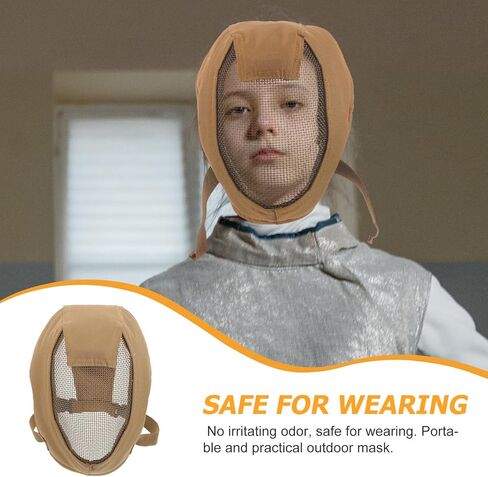 Full Face Fencing Mask Metal Mesh Protective Face Guard Breathable Steel Cage Cover for Outdoor Sports and Training in Kuwait