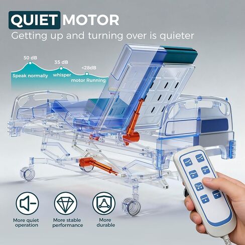 𝟐𝟎𝟐𝟔 𝐍𝐞𝐰 𝐔𝐩𝐠𝐫𝐚𝐝𝐞 3 Function Full Electric 600LBS Hospital Bed, Medical Equipment, Hospital Beds for Home or Hospital Use, Frame, Adjustable Medical Bed for Seniors in Saudi Arabia