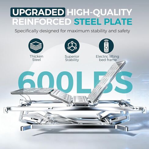 𝟐𝟎𝟐𝟔 𝐍𝐞𝐰 𝐔𝐩𝐠𝐫𝐚𝐝𝐞 3 Function Full Electric 600LBS Hospital Bed, Medical Equipment, Hospital Beds for Home or Hospital Use, Frame, Adjustable Medical Bed for Seniors in Saudi Arabia