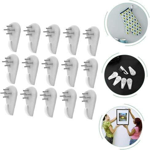 HOMSFOU 3sets Invisible Nail Hooks for Wall Durable Picture Hangers Traceless Design for Easy Hanging of Frames Artwork for Home Office Decor 25pcs*3 in Saudi Arabia